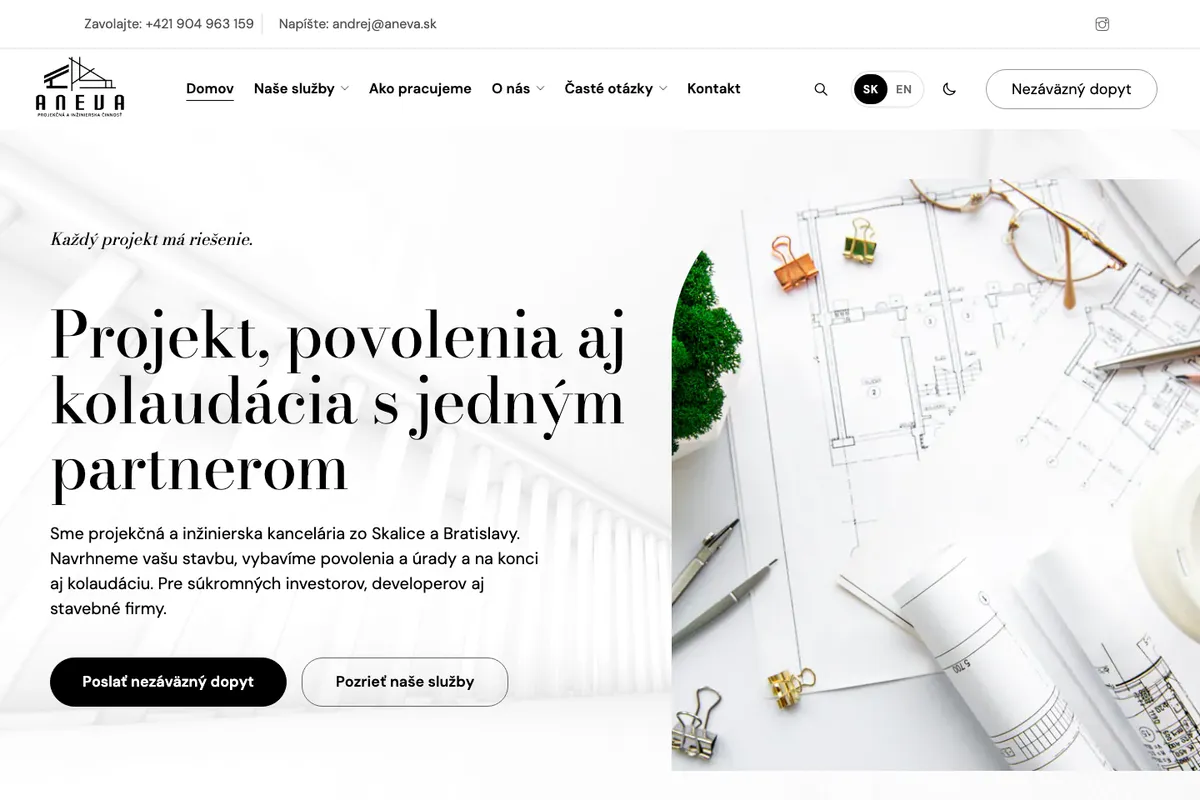 Aneva, web od LUMA Creative