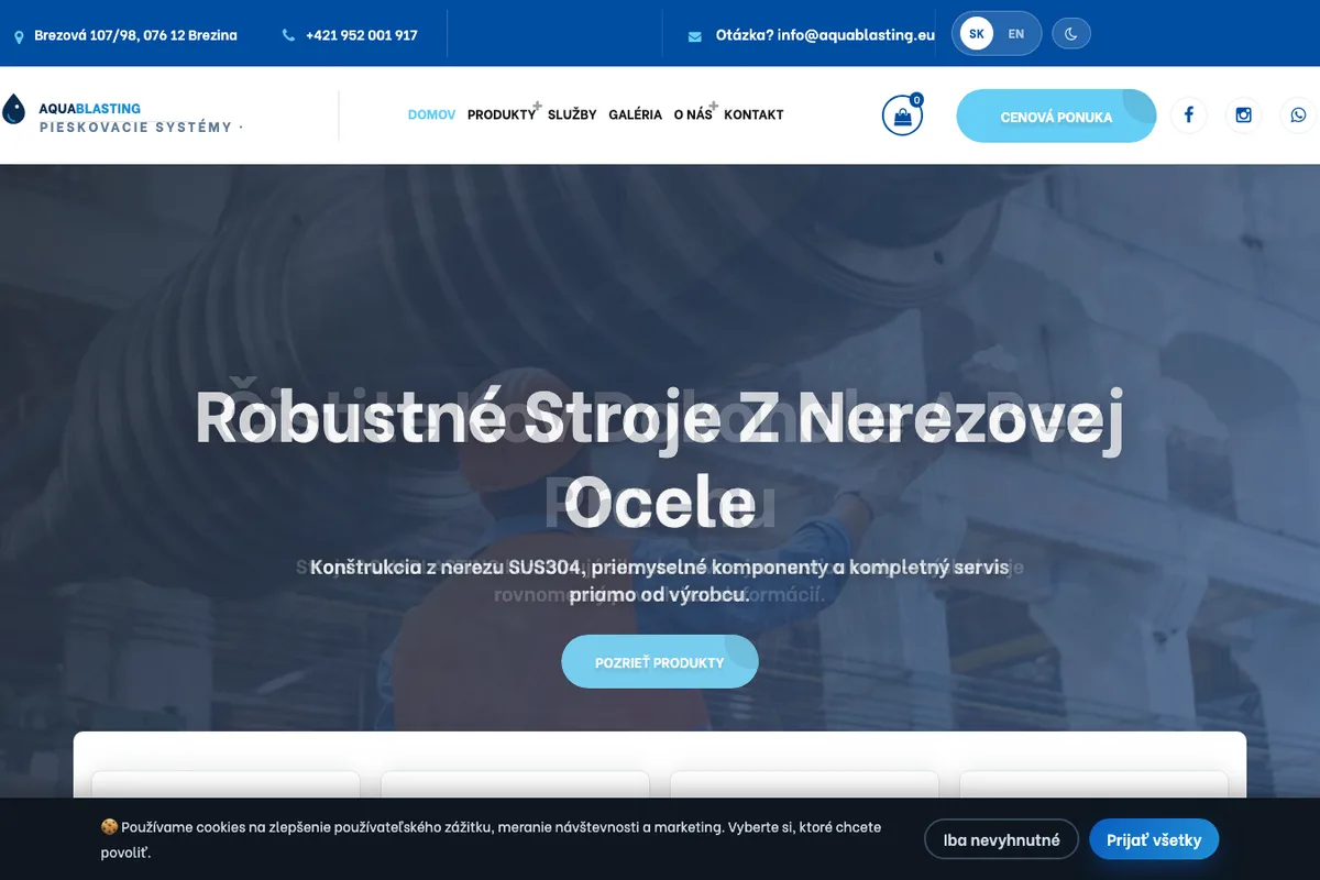 AQUABLASTING, web od LUMA Creative