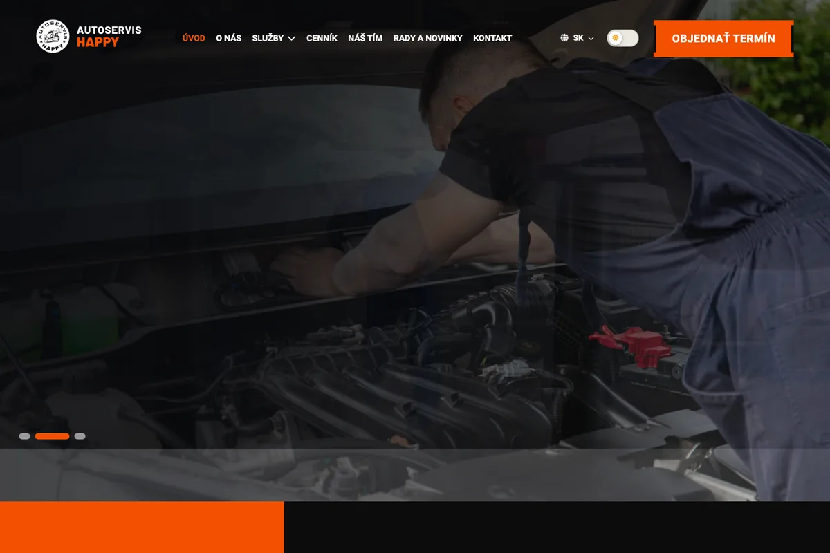 Autoservis Happy, web od LUMA Creative
