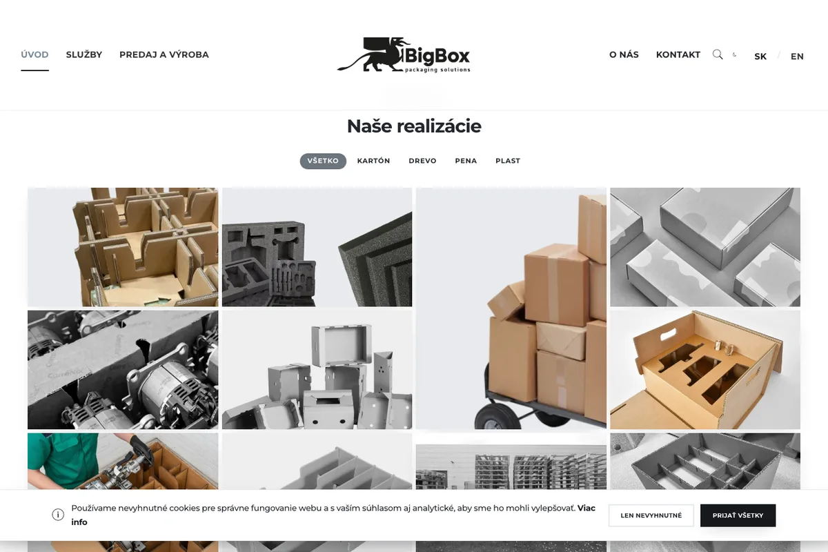 BigBox, web od LUMA Creative