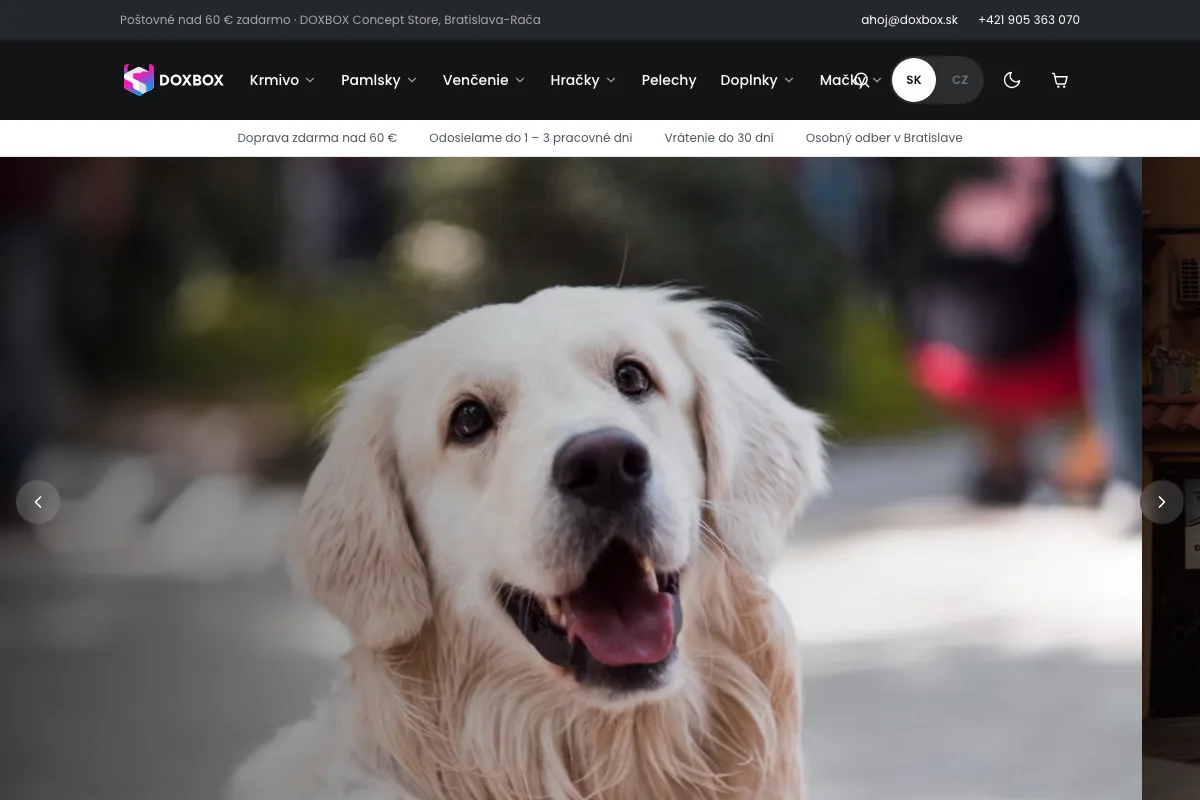 DOXBOX, web od LUMA Creative