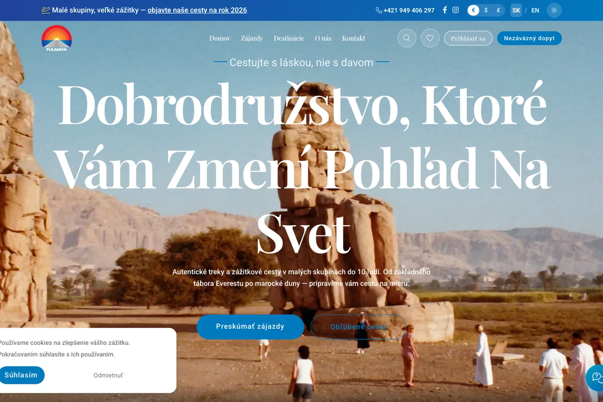 Fulmaya Travel, web od LUMA Creative