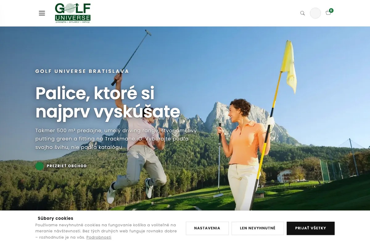 Golf Universe, web od LUMA Creative