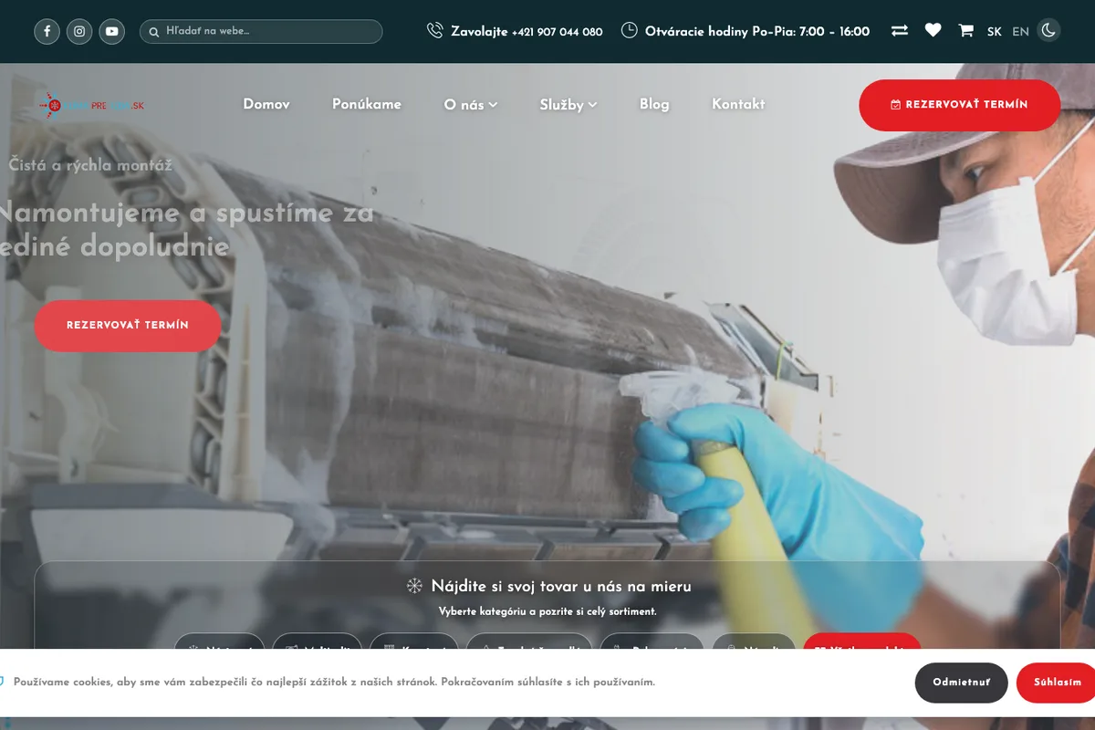 Klíma pre Teba, web od LUMA Creative