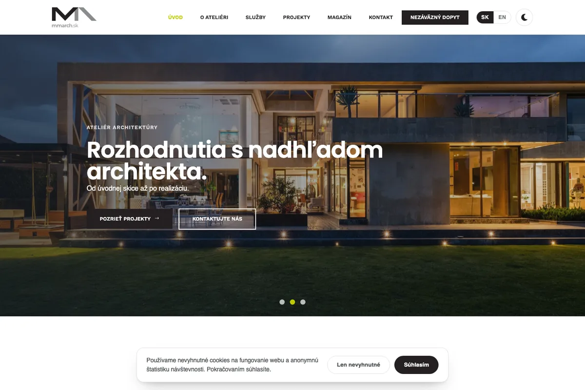MMArch, web od LUMA Creative