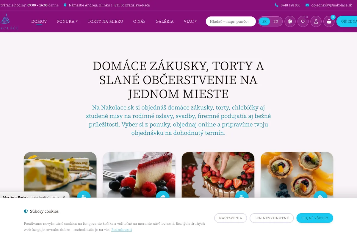 Na koláče, web od LUMA Creative