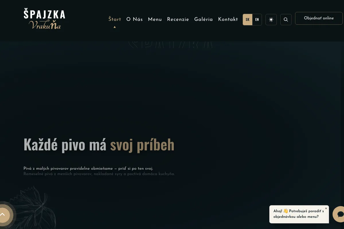 Špajzka Vrakuňa, web od LUMA Creative